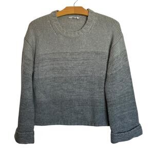 Carve Designs Estes Ombré Sweater Crewneck Gradient Gray Boxy Oversized Size XS